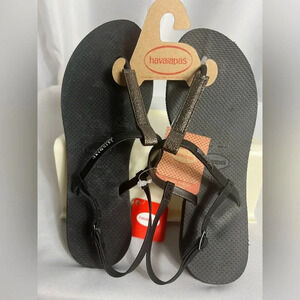 Havaianas Black Sandals Brand New With Tags Size 10.5